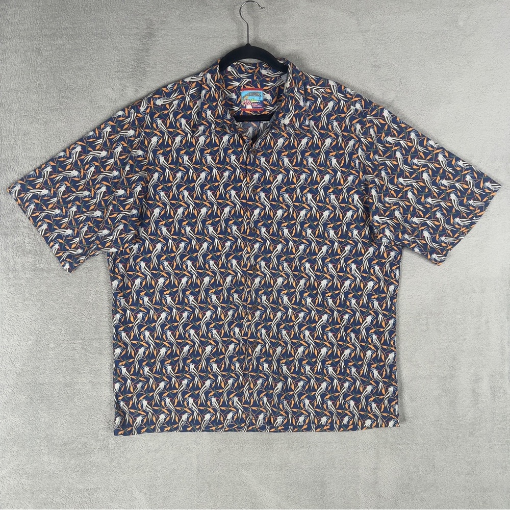 Reyn Spooner Joe Kealoha’s Birds Hawaiian Camp Shirt Men's XL Surf Aloha Vintage